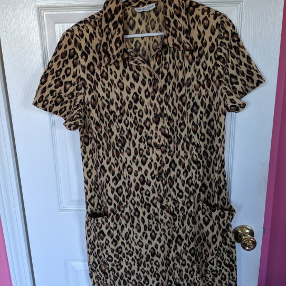 Daniel Field vintage cheetah dress, size 14